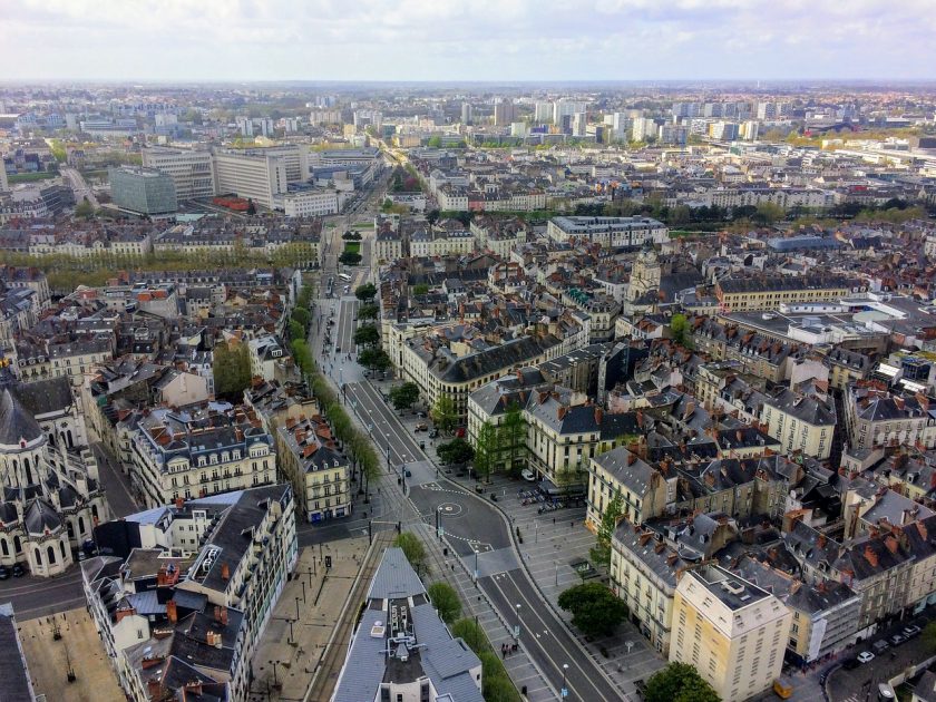 paysage urbain ville de Nantes